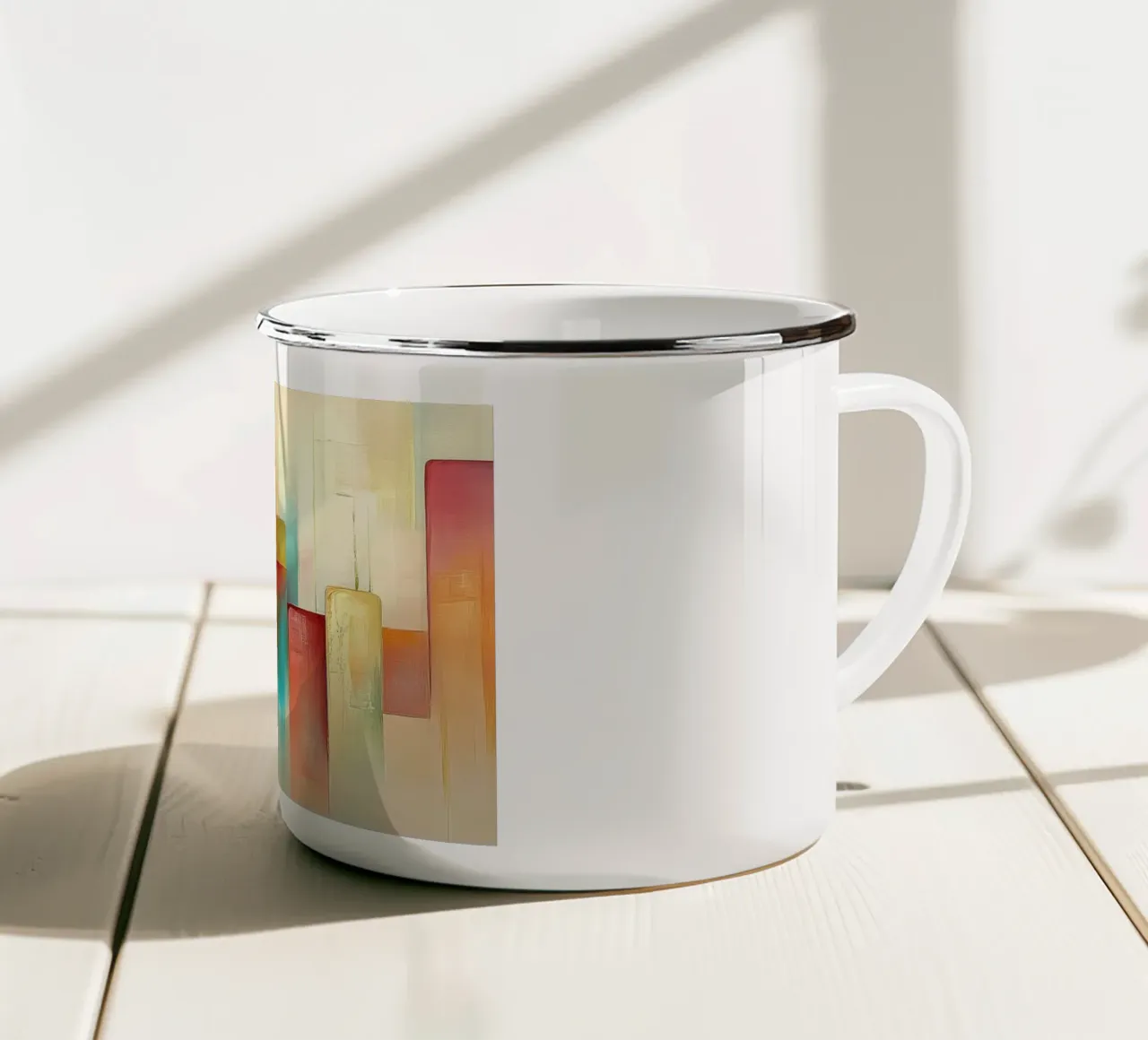 Astratto Arancione e blu tazza in smalto da Imagine