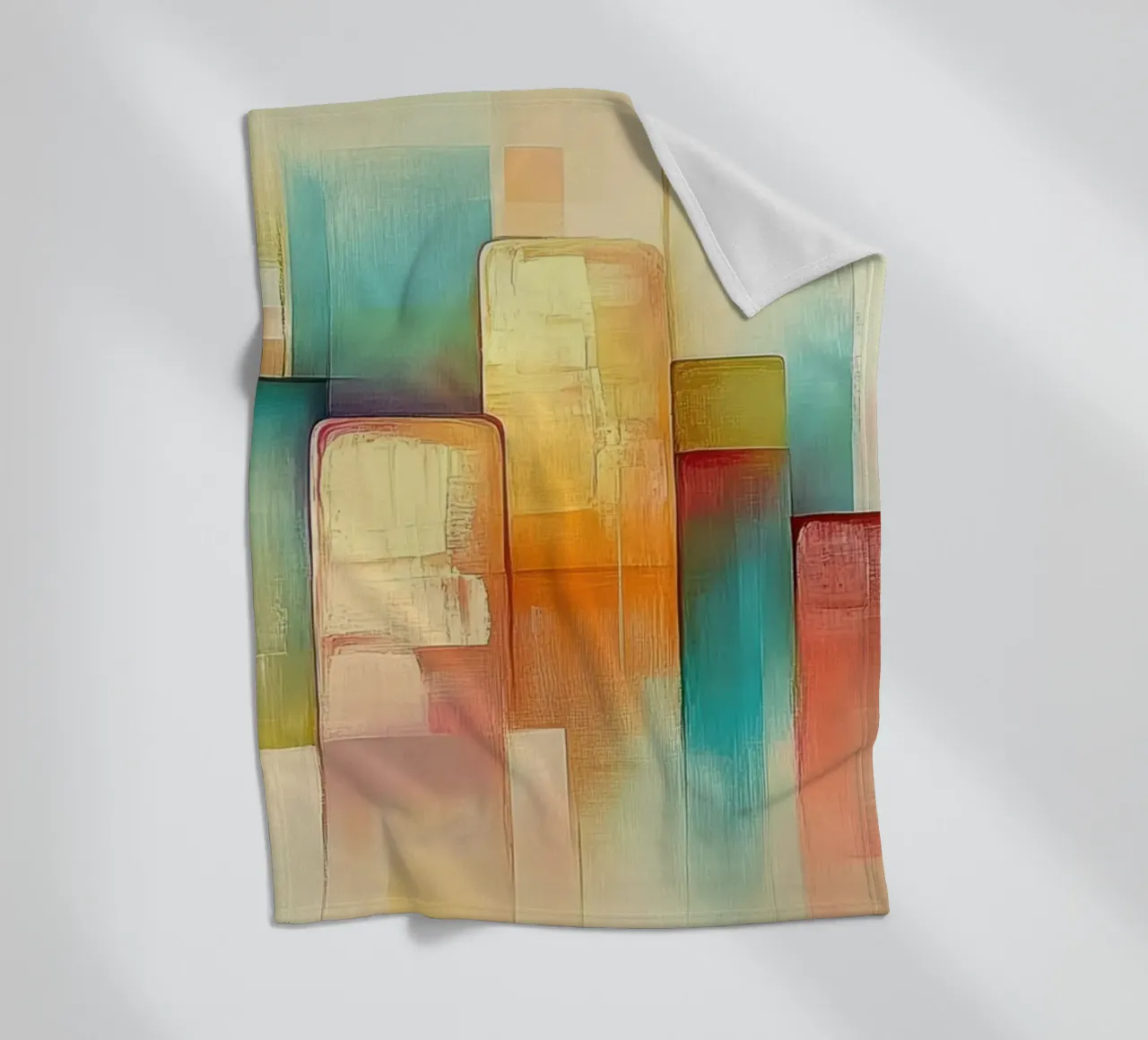 Astratto Arancione e blu coperta in pile da Imagine