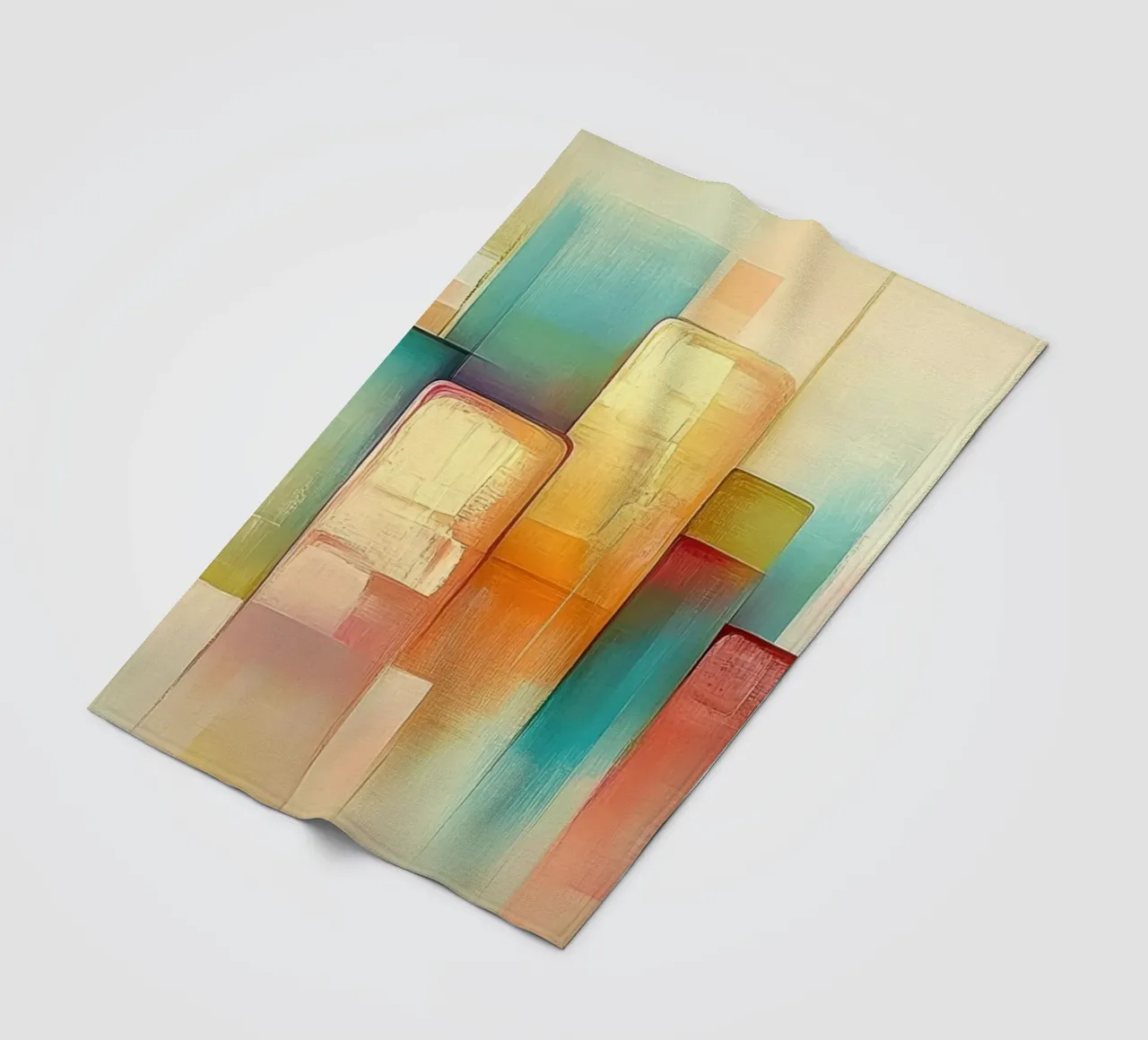 Astratto Arancione e blu coperta in pile da Imagine