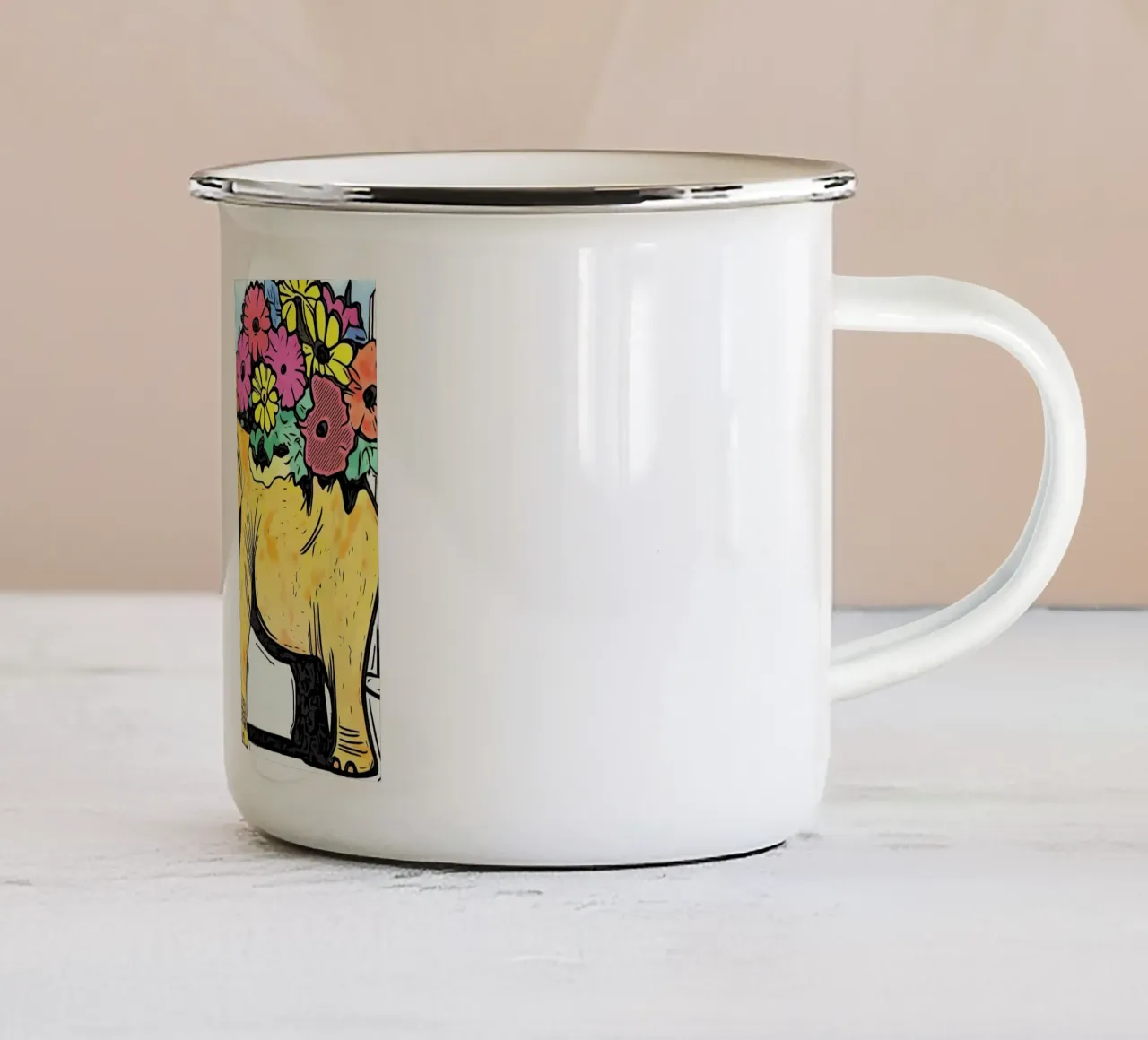 Animali Pop Art #20 tazza in smalto da ZAMART - PopArt