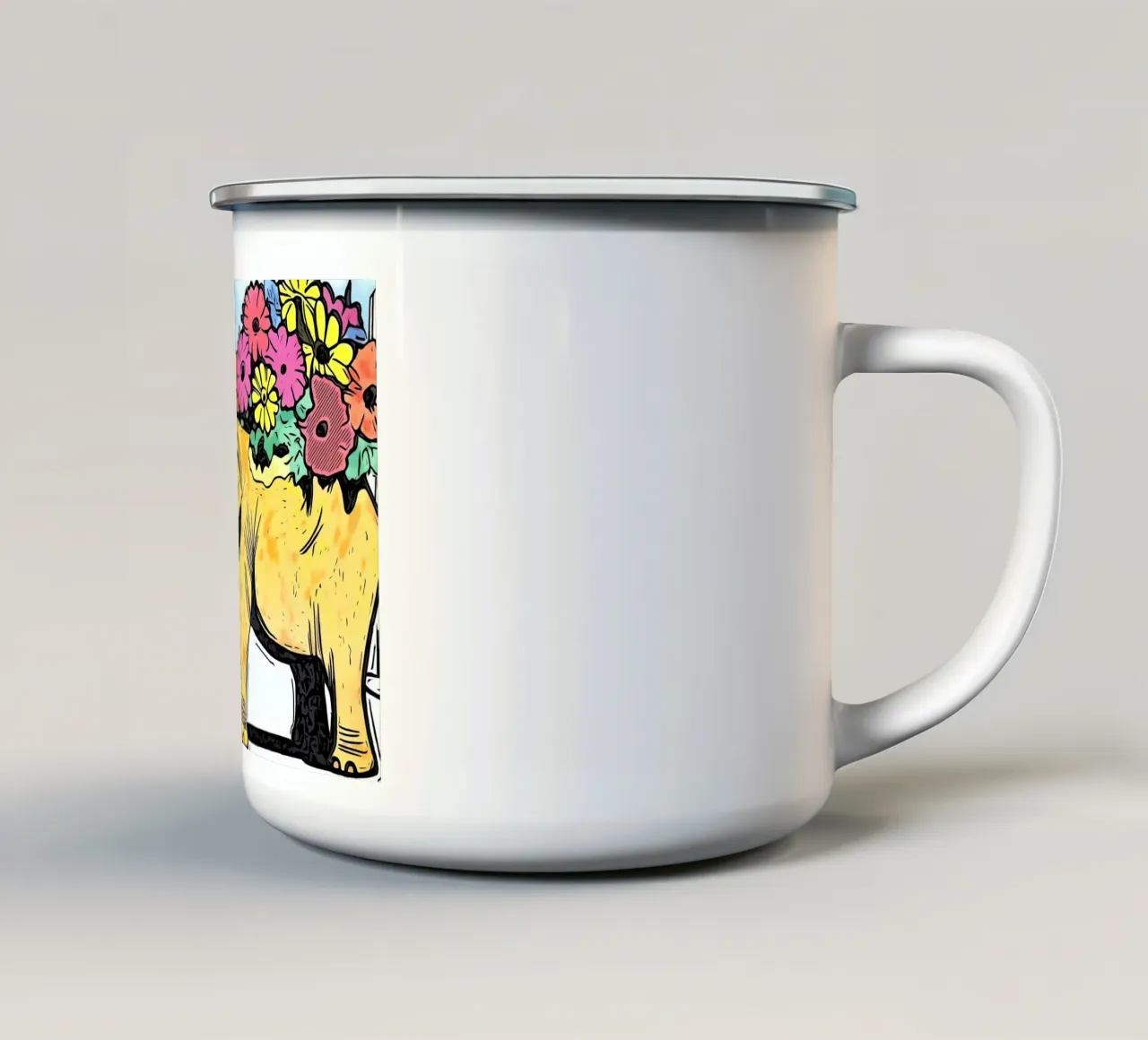Animali Pop Art #20 tazza in smalto da ZAMART - PopArt