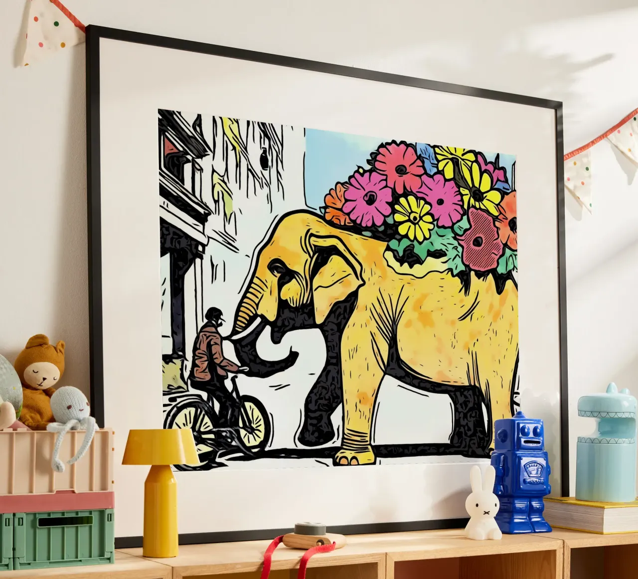 Pop Art Animals #20 poster with aluminum frame by ZAMART - PopArt