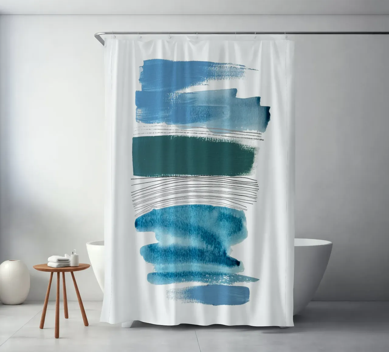Alina Buffiere - Abstractober - Am Ufer tenda da doccia da The Artcircle