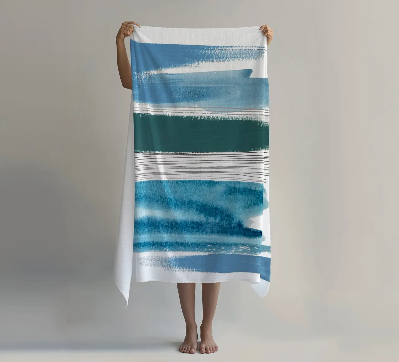 Alina Buffiere - Abstractober - Am Ufer telo mare da The Artcircle