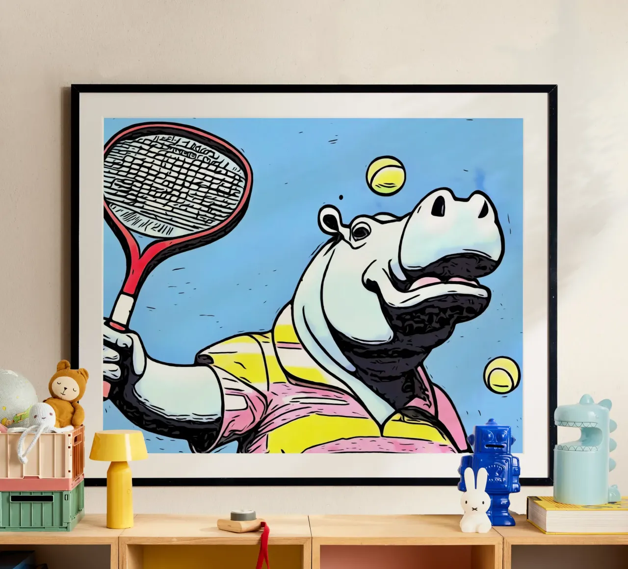 Animali Pop Art #22 poster con telaio in alluminio da ZAMART - PopArt