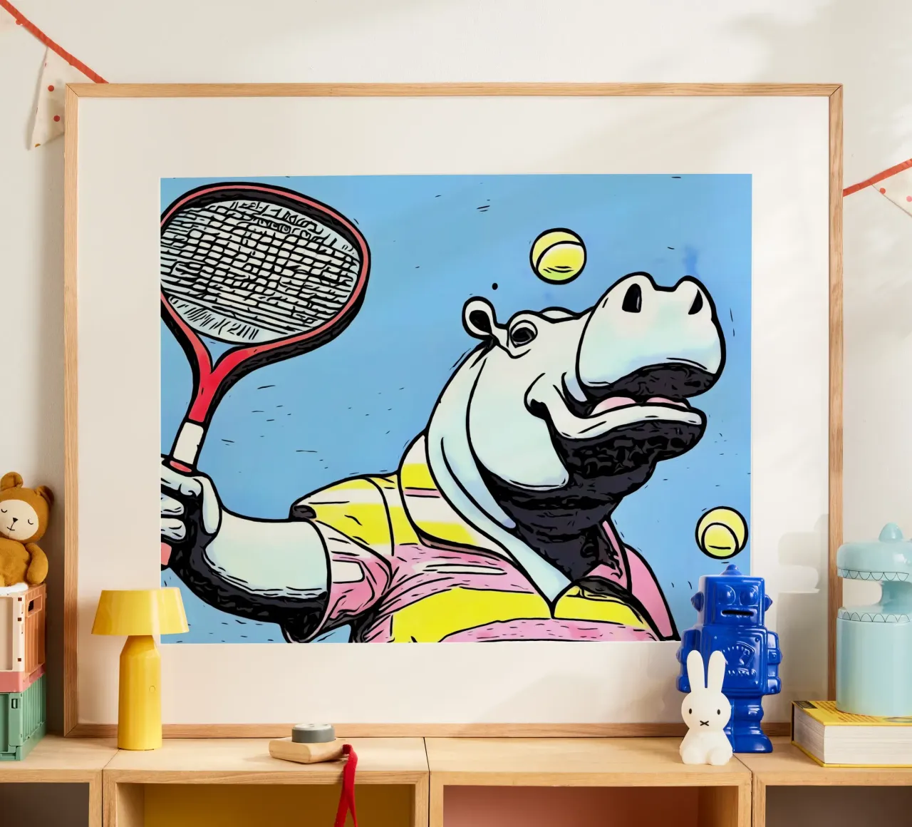 Animali Pop Art #22 poster con telaio in alluminio da ZAMART - PopArt