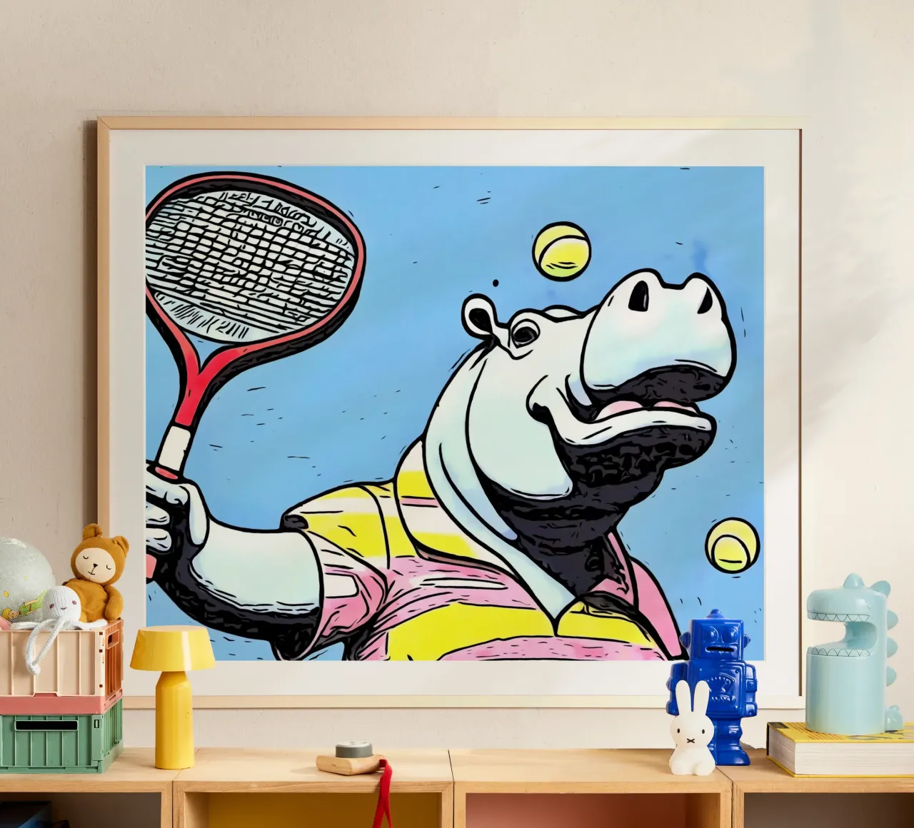 Animali Pop Art #22 poster con telaio in alluminio da ZAMART - PopArt
