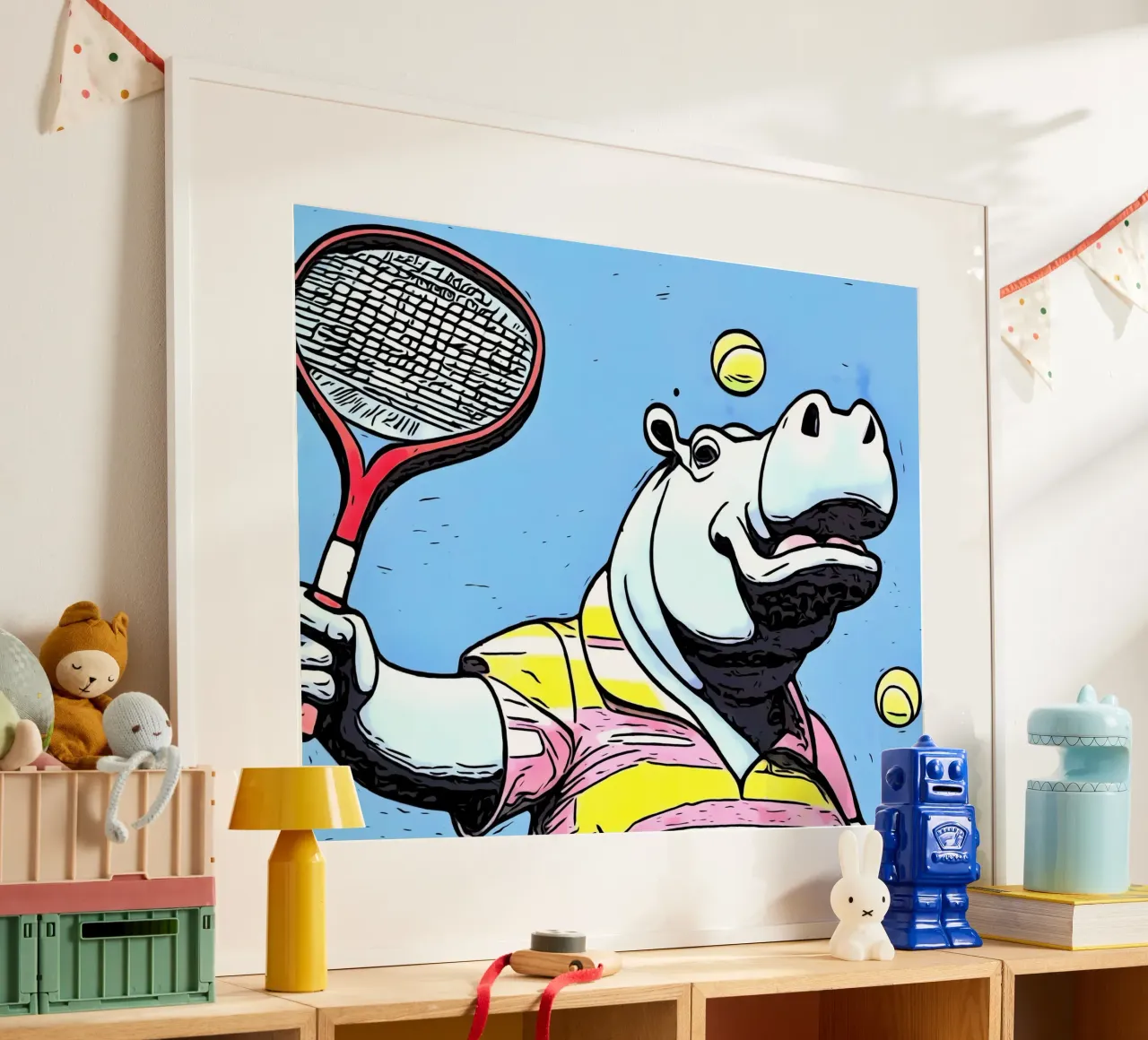 Animali Pop Art #22 poster con telaio in alluminio da ZAMART - PopArt