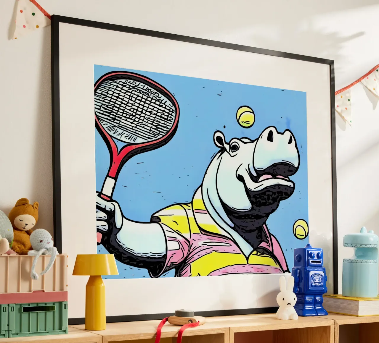 Animali Pop Art #22 poster con telaio in alluminio da ZAMART - PopArt