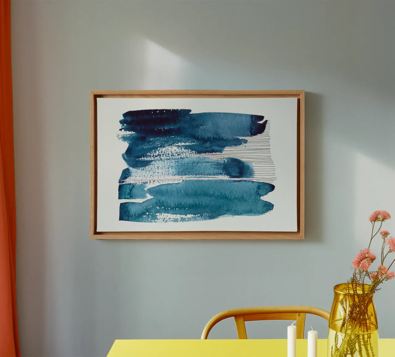 Alina Buffiere - Abstractober - Aus der Reihe canvas with Floater frame by The Artcircle
