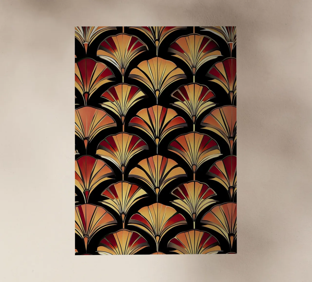 Art Deco "Gleaming Horizons" pellicola backlit da Golden Era