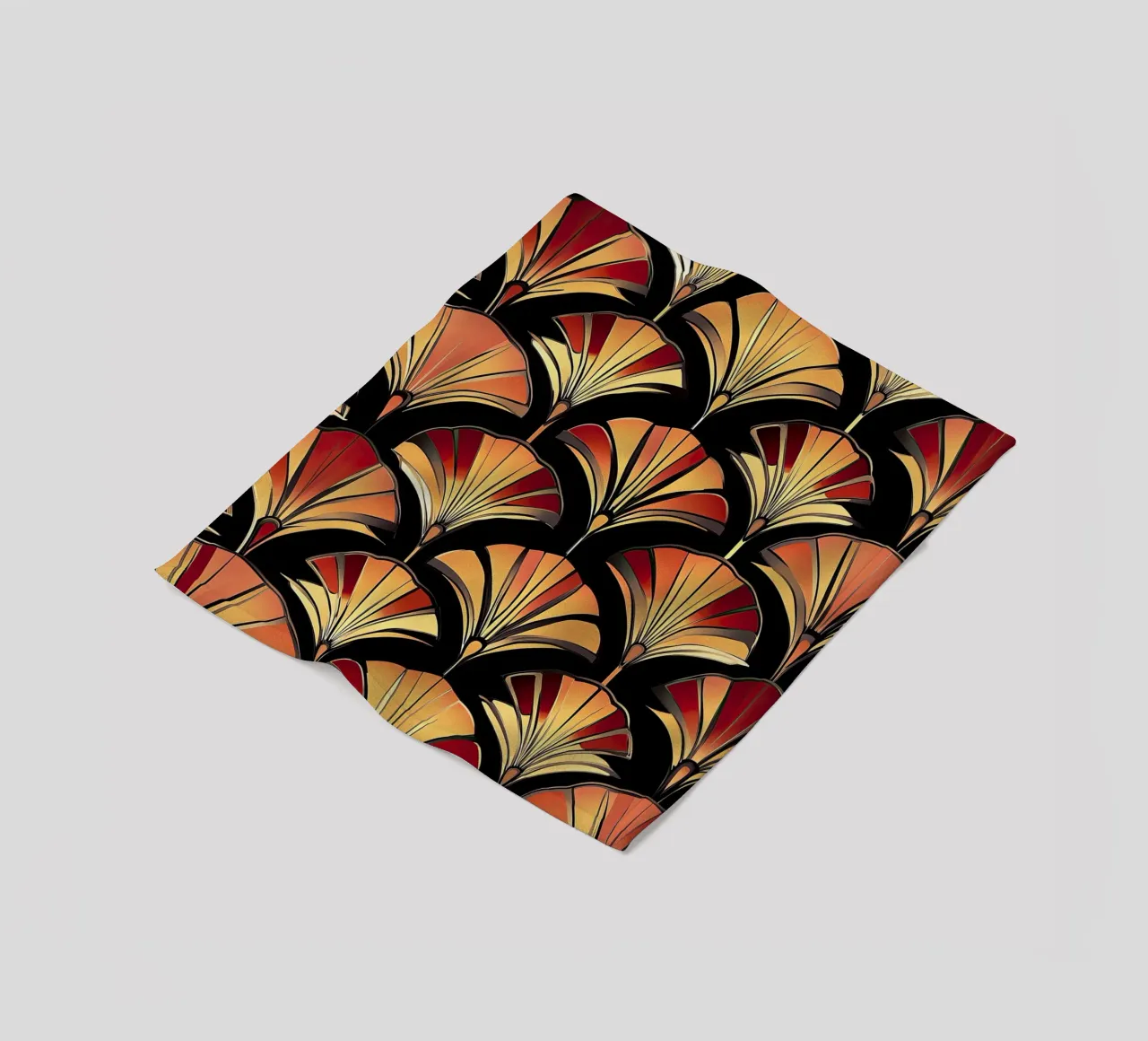 Art Deco "Gleaming Horizons" coperta in pile da Golden Era