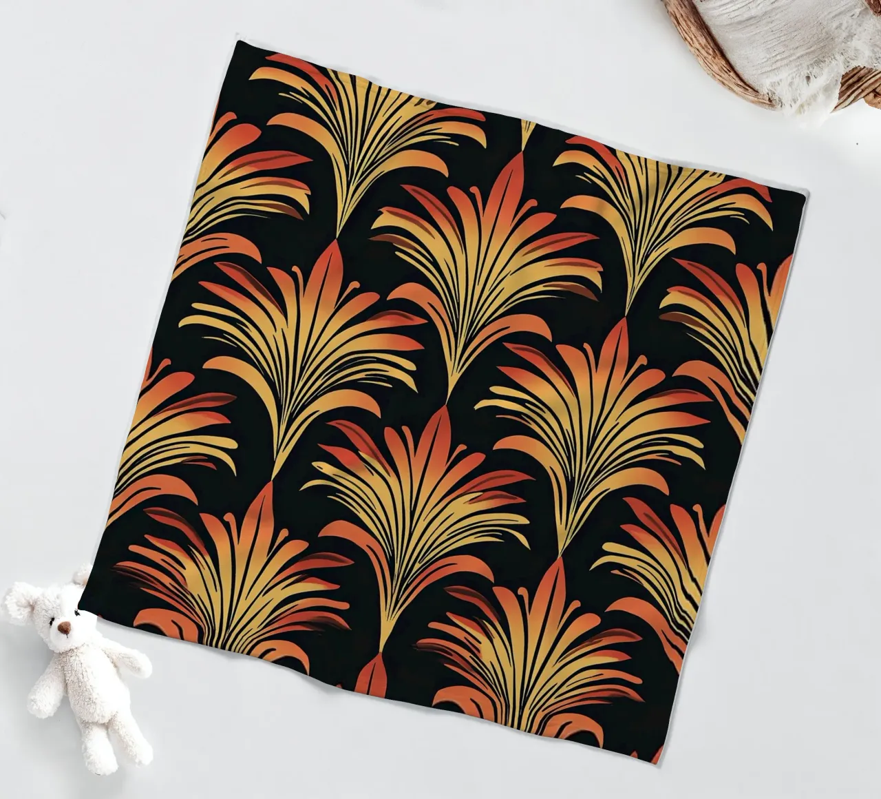 Art Deco "Reflections of Elegance" coperta in pile da Golden Era