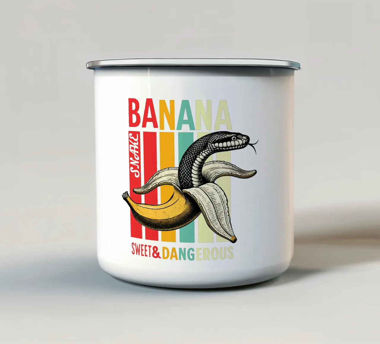 Serpente banana tazza in smalto da Gunawan Rb