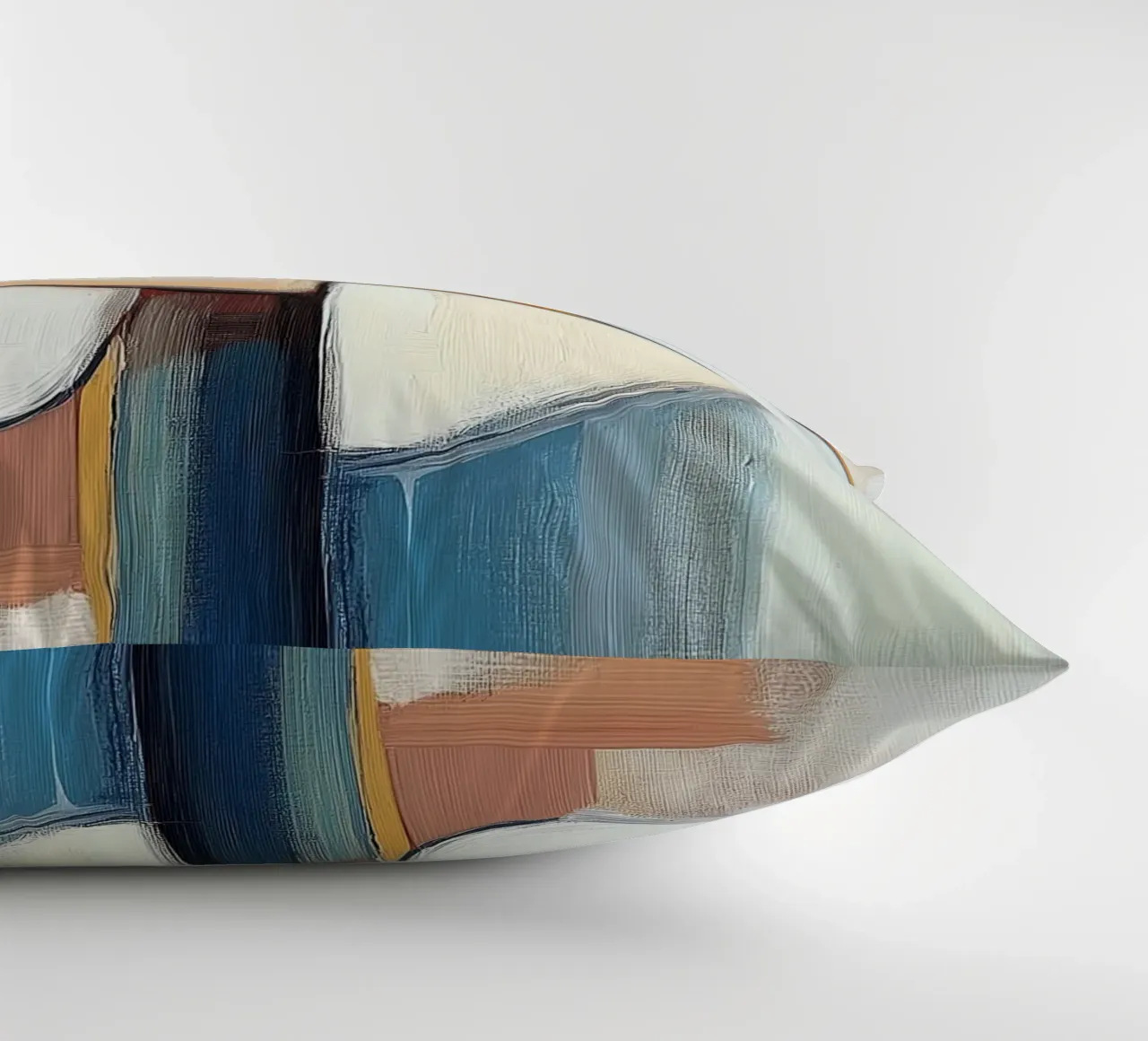 Forme astratte con blu e arancione cuscino da Imagine