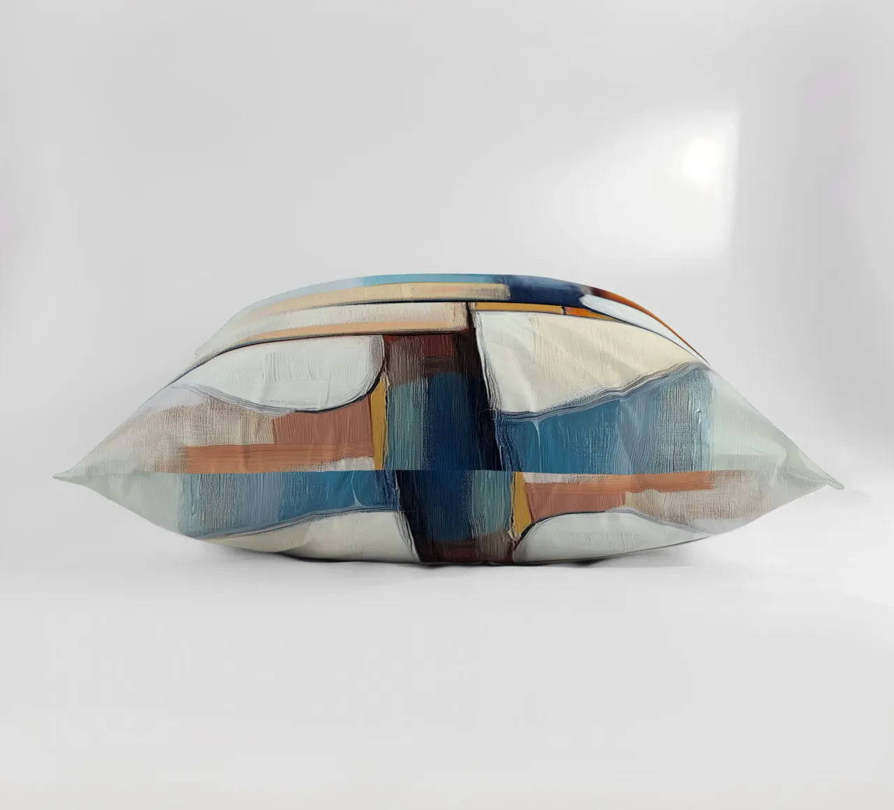 Forme astratte con blu e arancione cuscino da Imagine