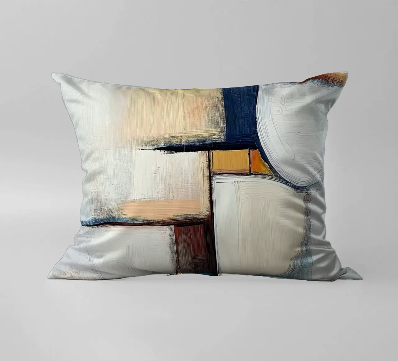 Forme astratte con blu e arancione cuscino da Imagine