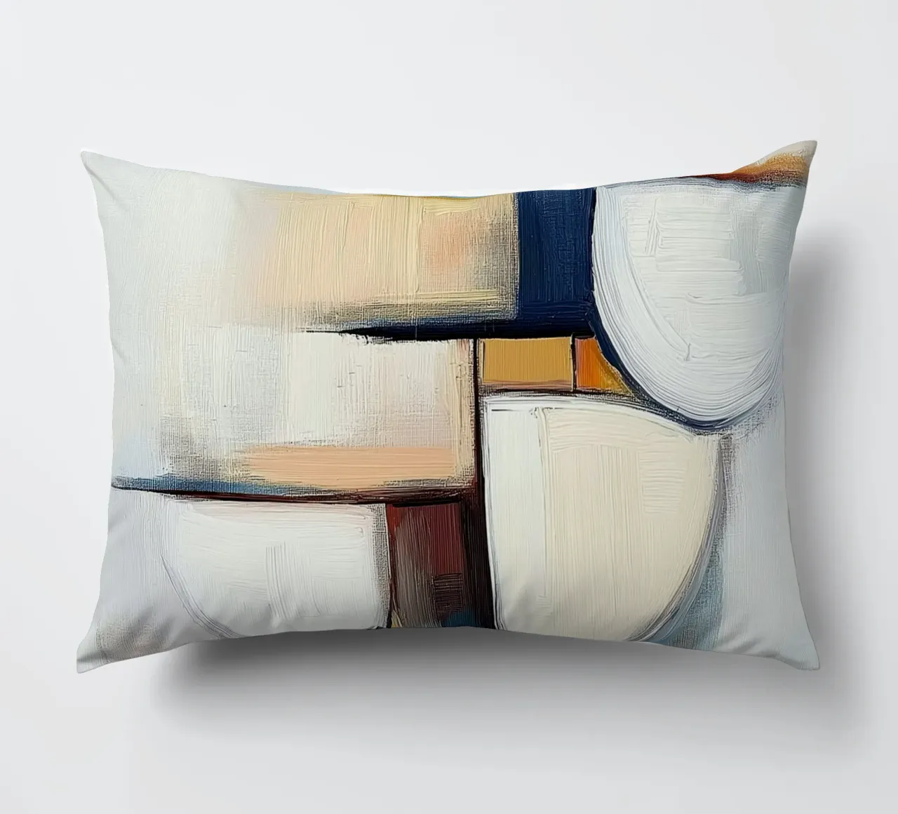 Forme astratte con blu e arancione cuscino da Imagine