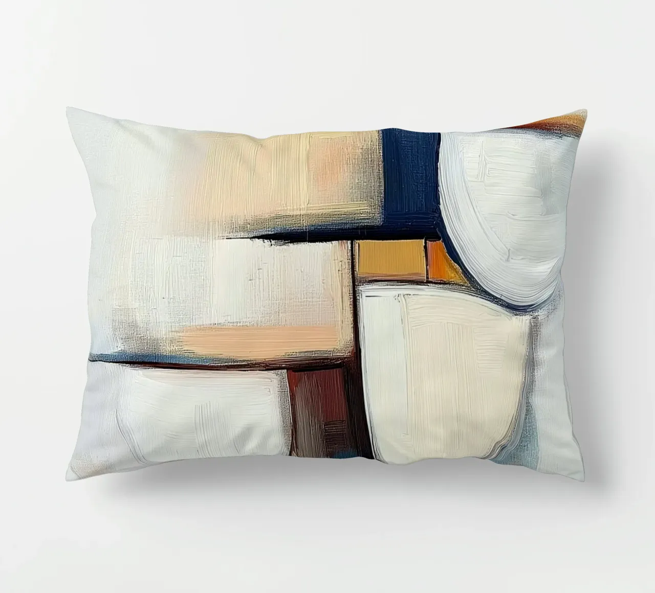 Forme astratte con blu e arancione cuscino da Imagine