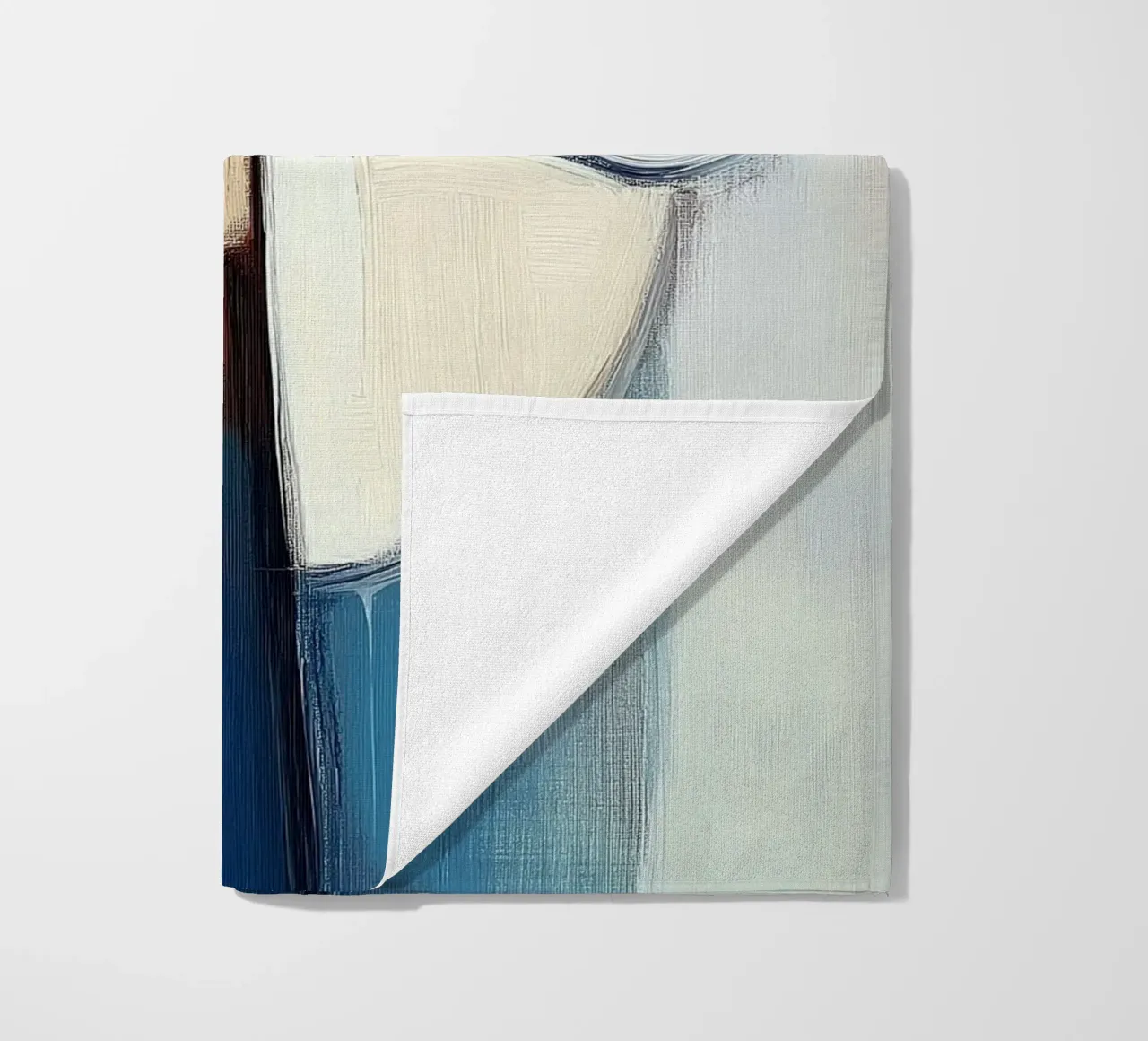Forme astratte con blu e arancione telo mare da Imagine