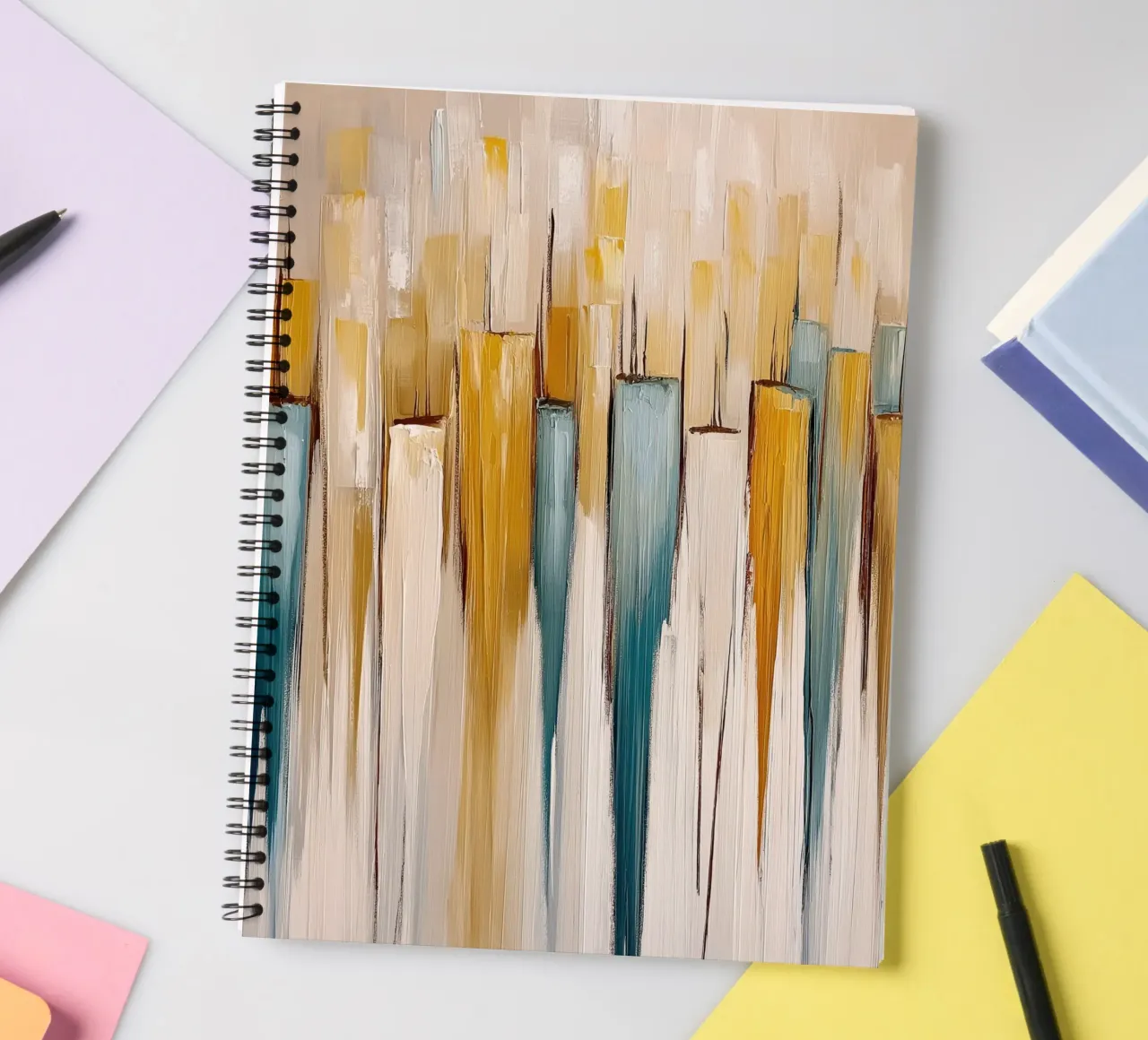 Abstract shapes spiral notebook by Imagine