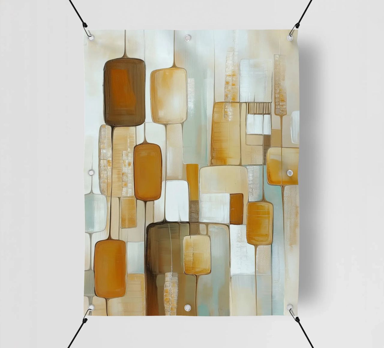 Forme astratte Boho telo in pvc da Imagine