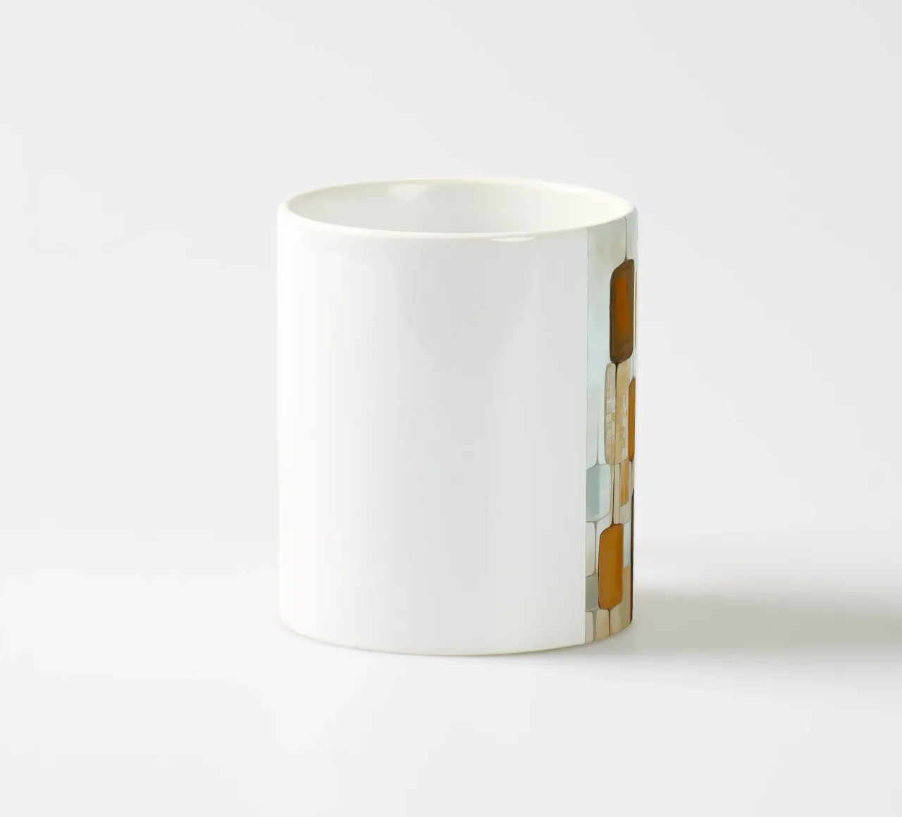 Abstrakte Boho-Formen Keramik Tasse von Imagine