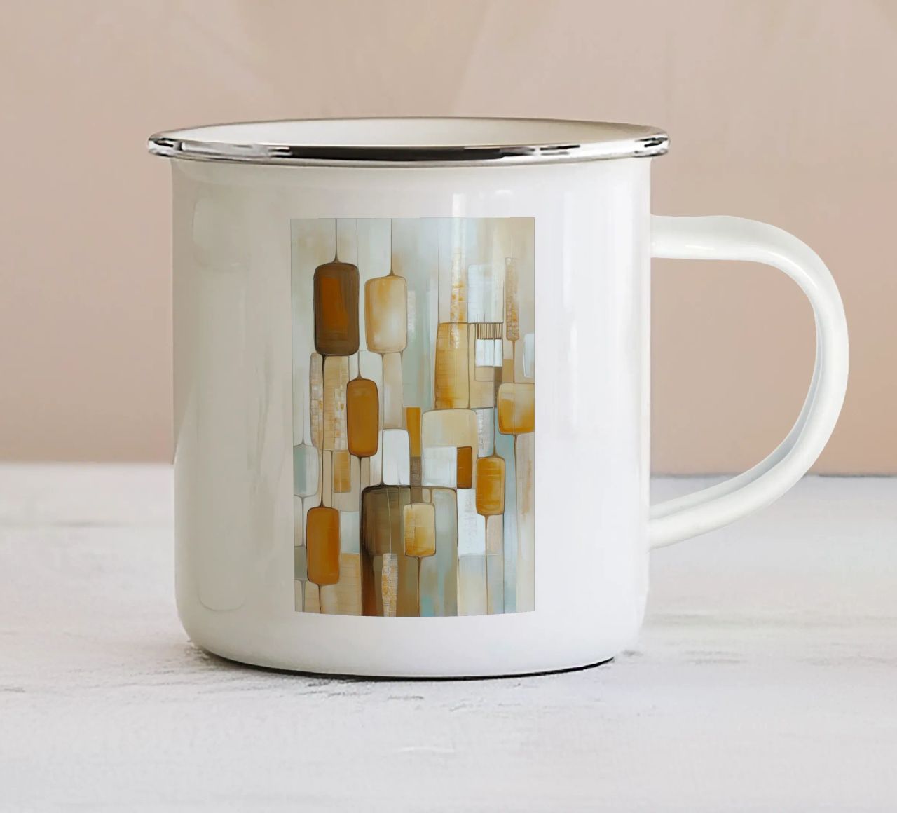 Forme astratte Boho tazza in smalto da Imagine