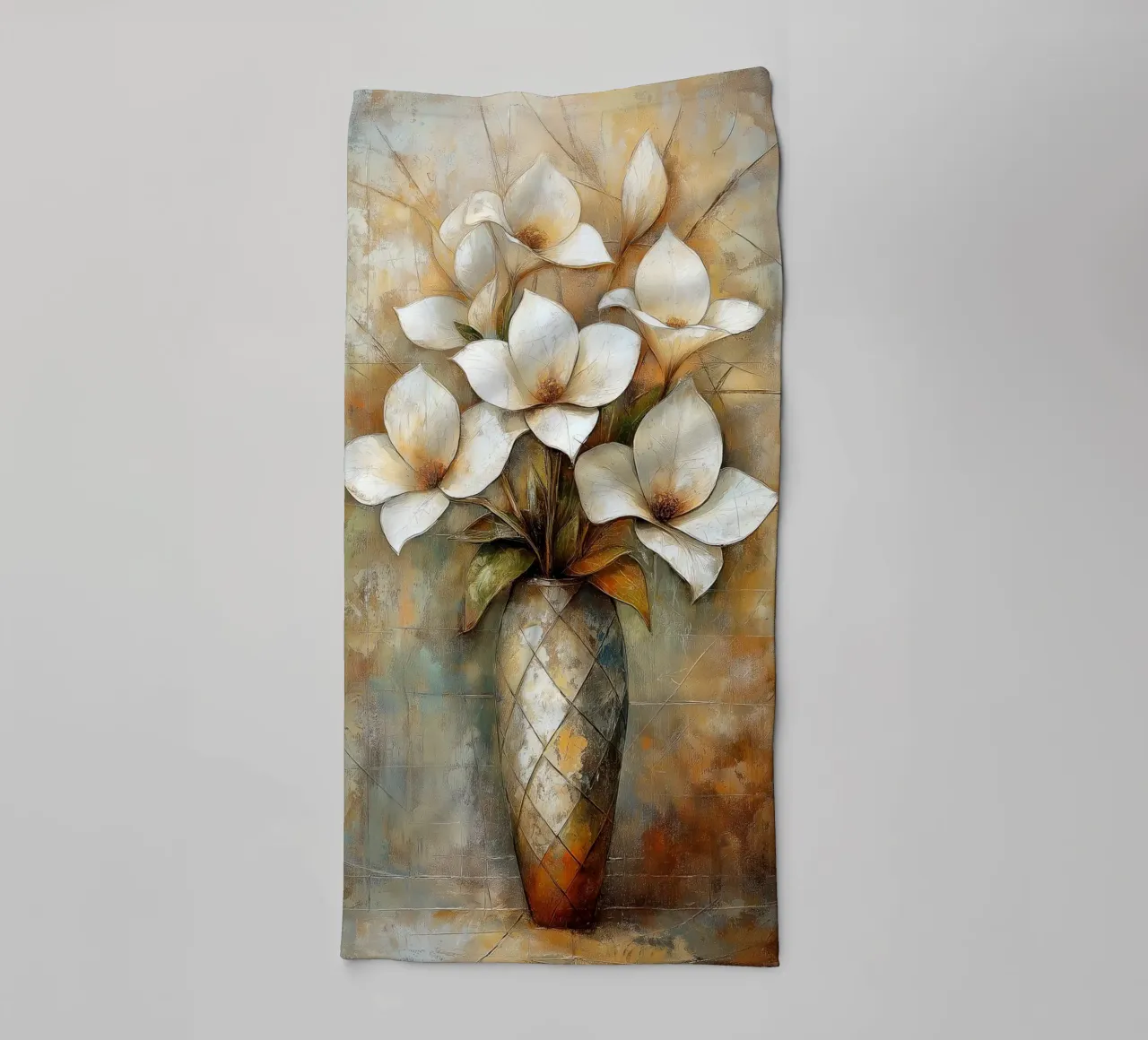 Fiori astratti in un vaso asciugamano da bagno da Imagine