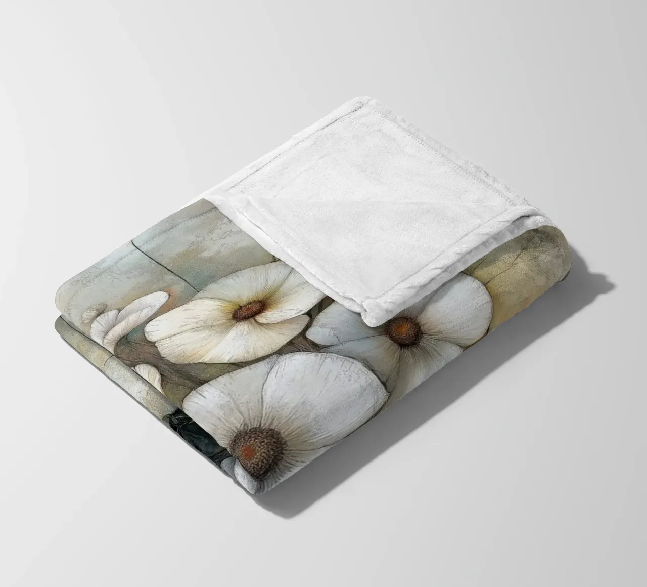Fiori astratti in un vaso coperta in pile da Imagine