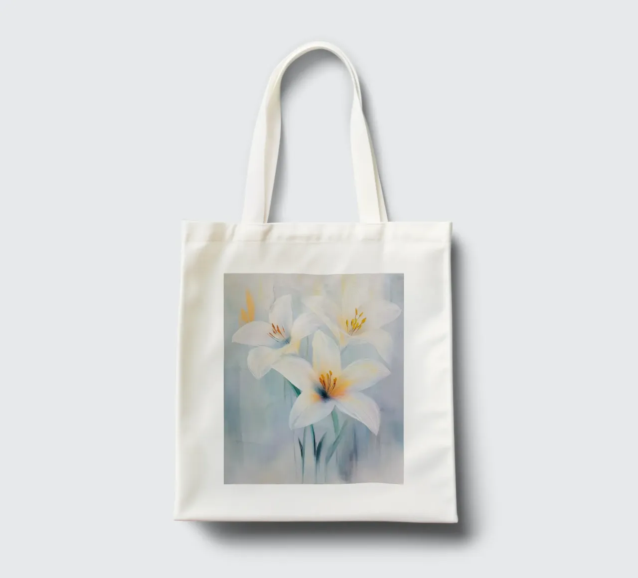 Fiori bianchi borsa in juta da Imagine