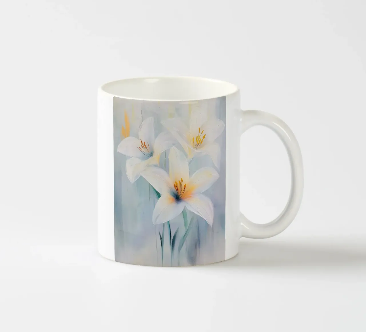 Fiori bianchi tazza in ceramica da Imagine