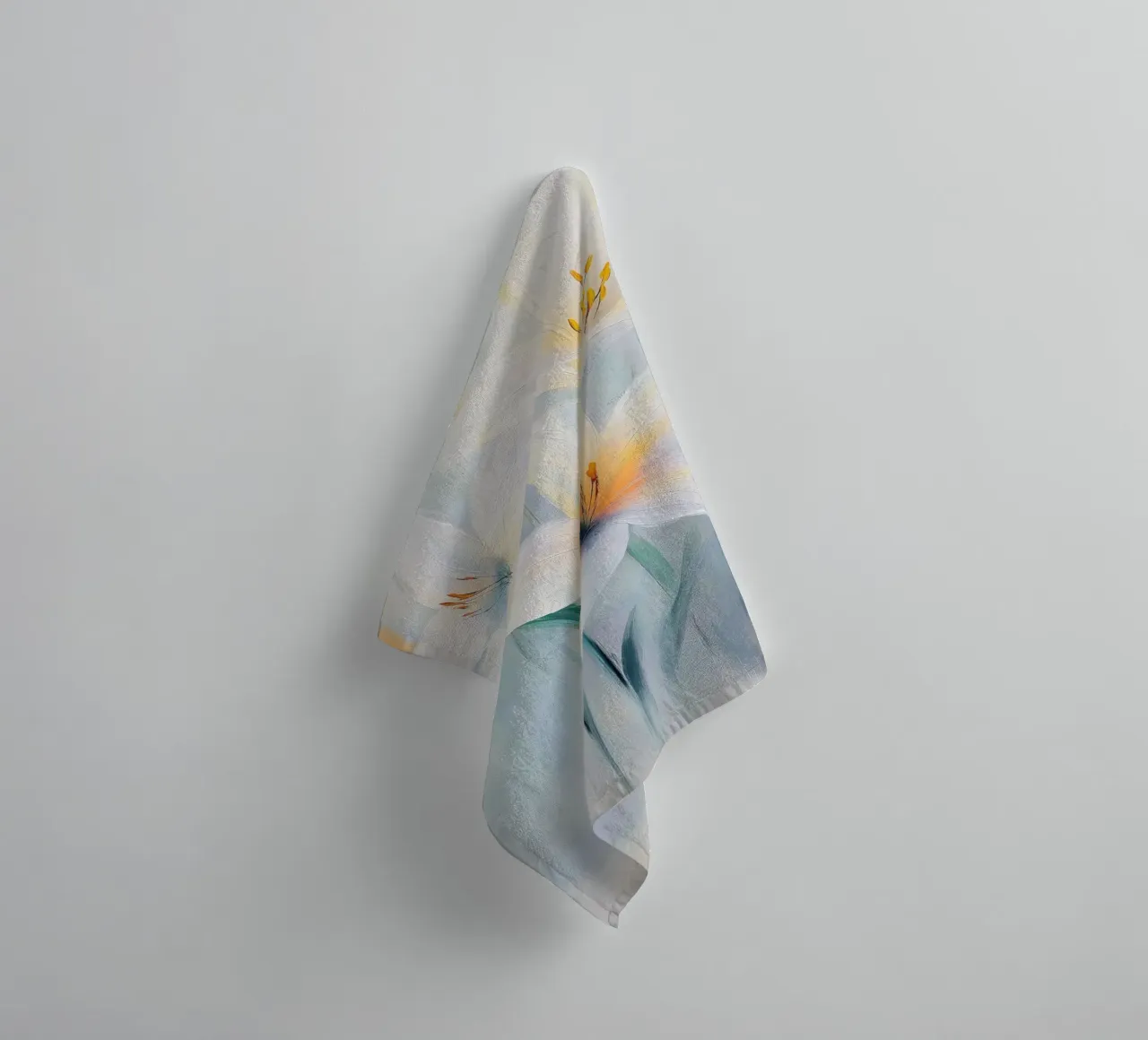 Fiori bianchi asciugamano da bagno da Imagine