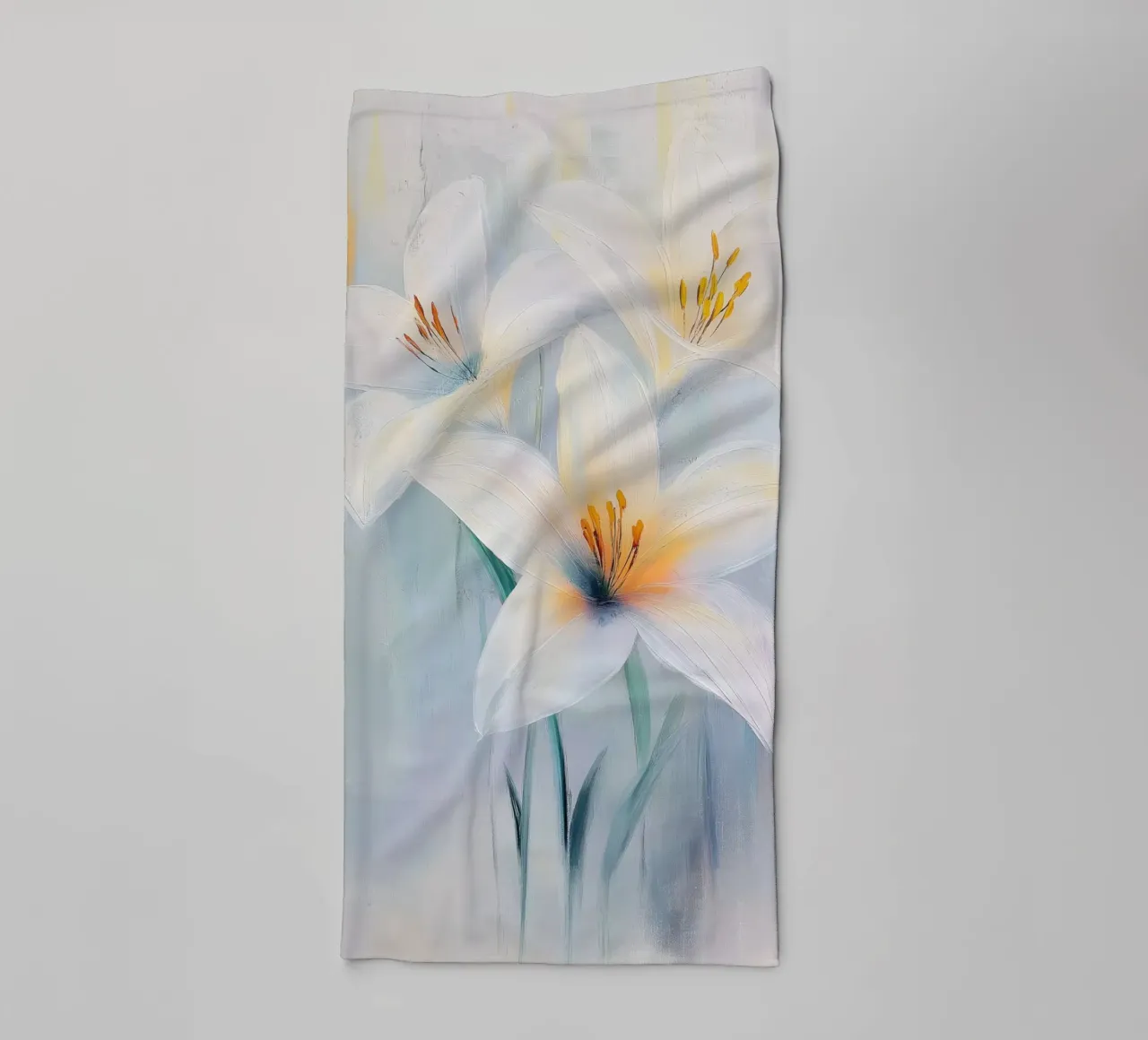 Fiori bianchi asciugamano da bagno da Imagine