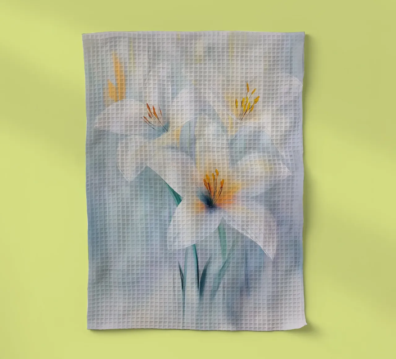 Fiori bianchi canovaccio da cucina da Imagine
