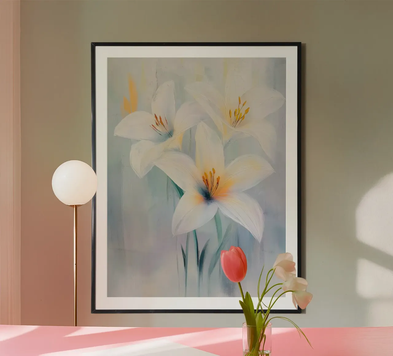 Fiori bianchi poster da Imagine