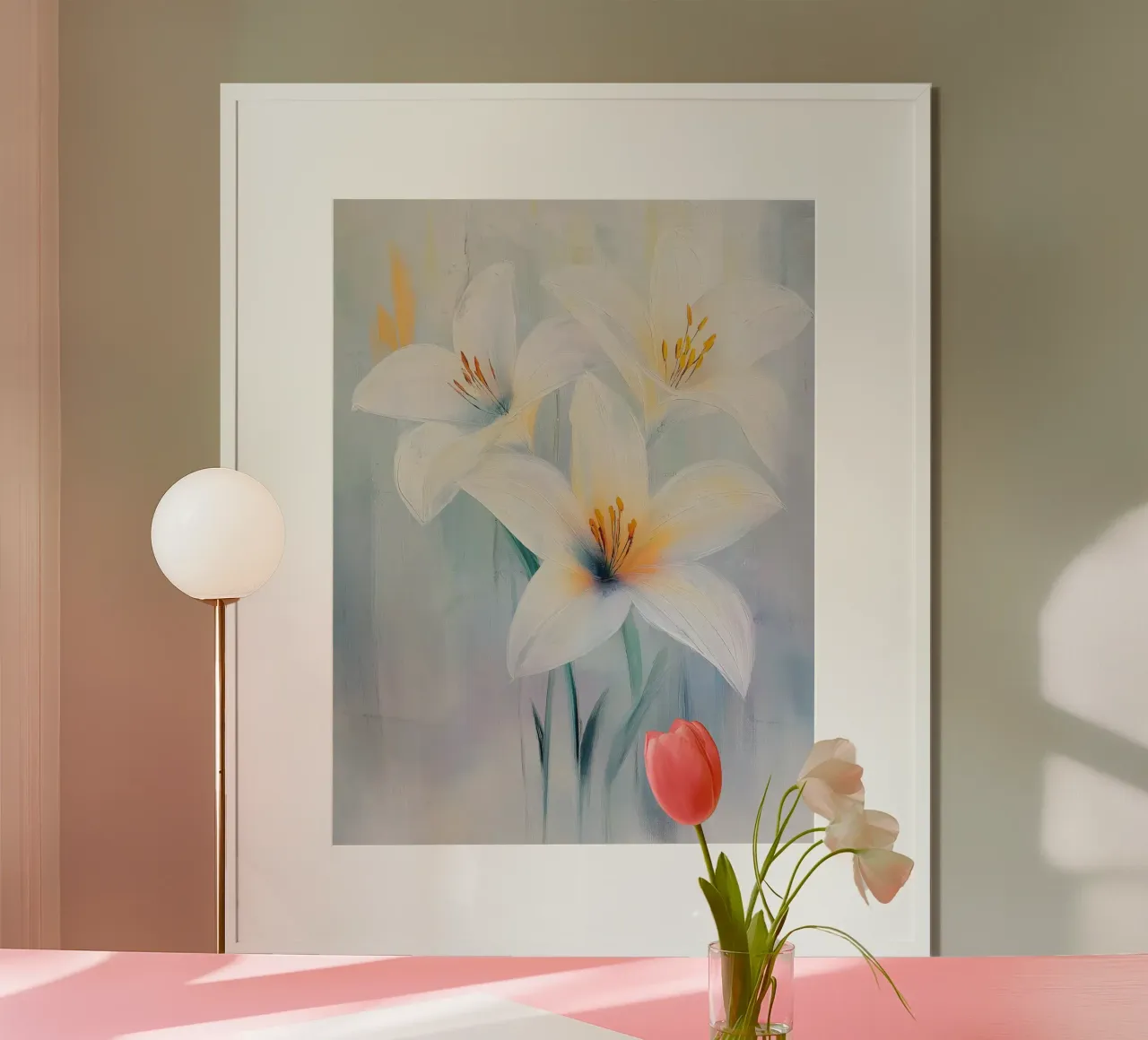 Fiori bianchi poster da Imagine