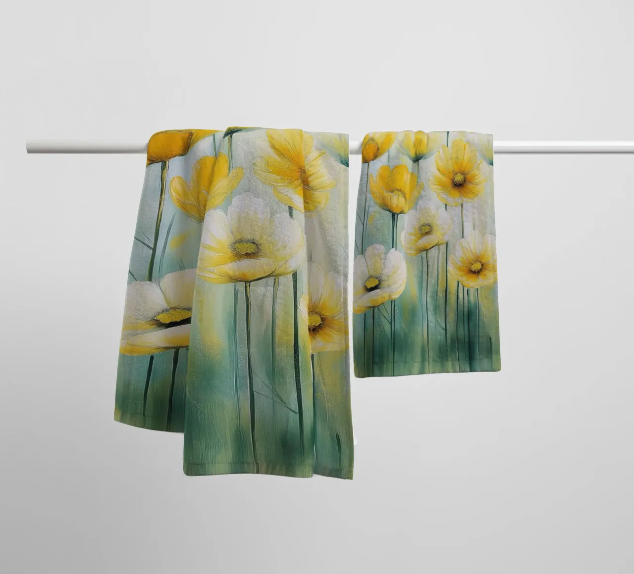 Fiori gialli asciugamano da bagno da Imagine
