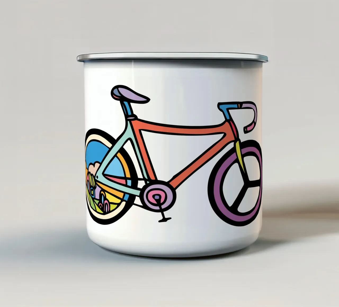Let's Go Emaille Tasse von Ninhol