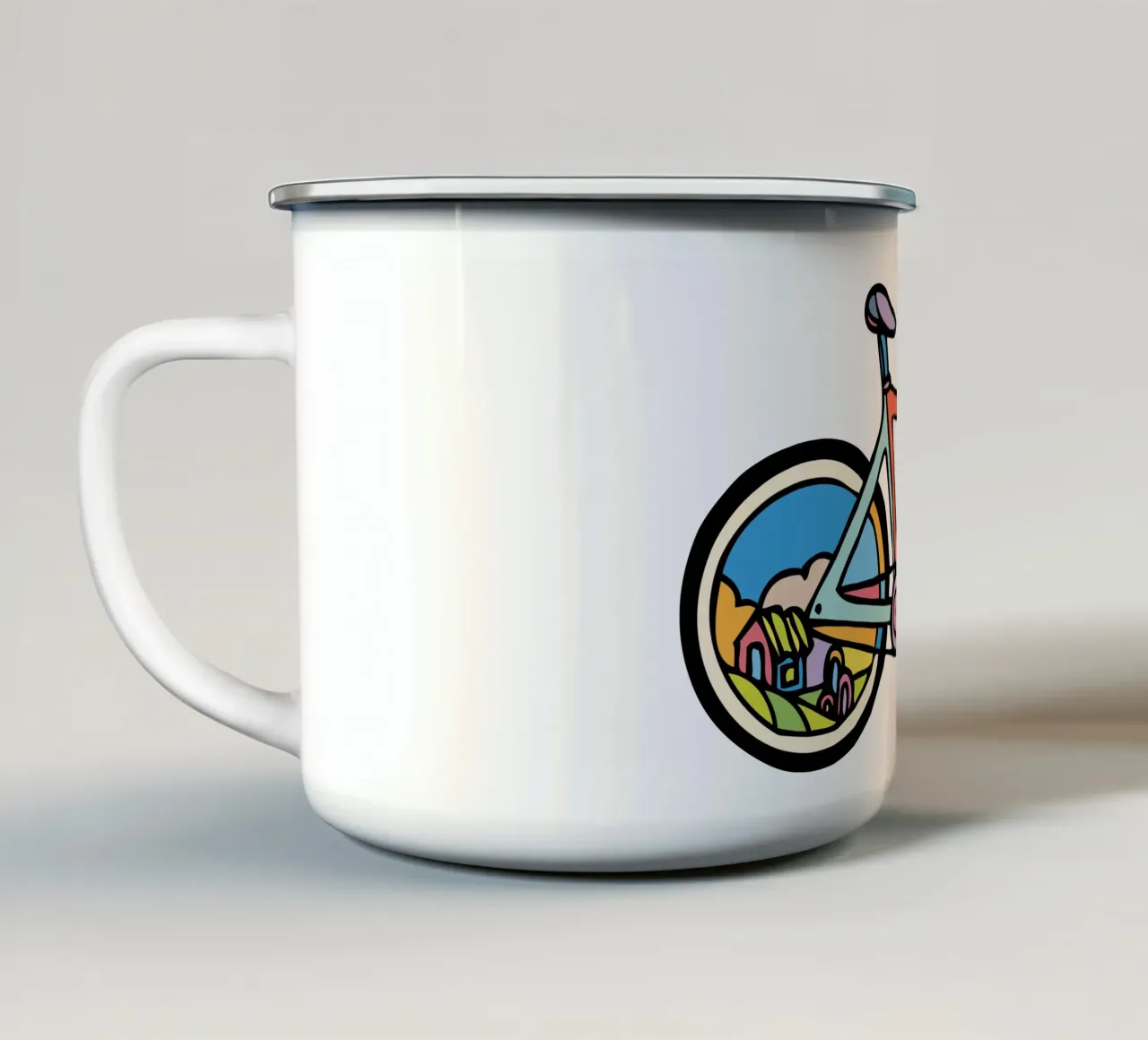 Let's Go Emaille Tasse von Ninhol