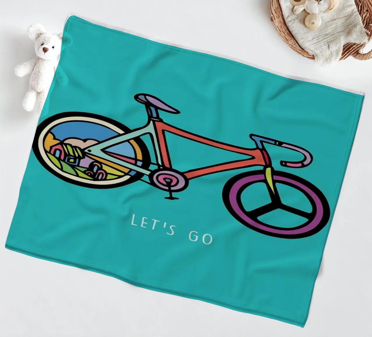 Let's Go fleece blanket by Ninhol