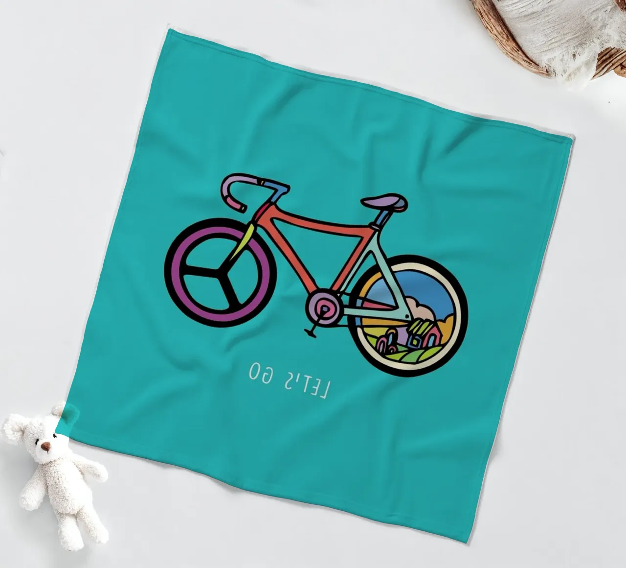 Let's Go fleece blanket by Ninhol