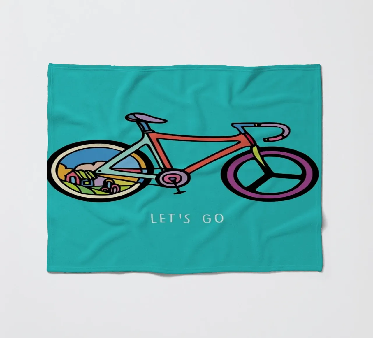 Let's Go fleece blanket by Ninhol