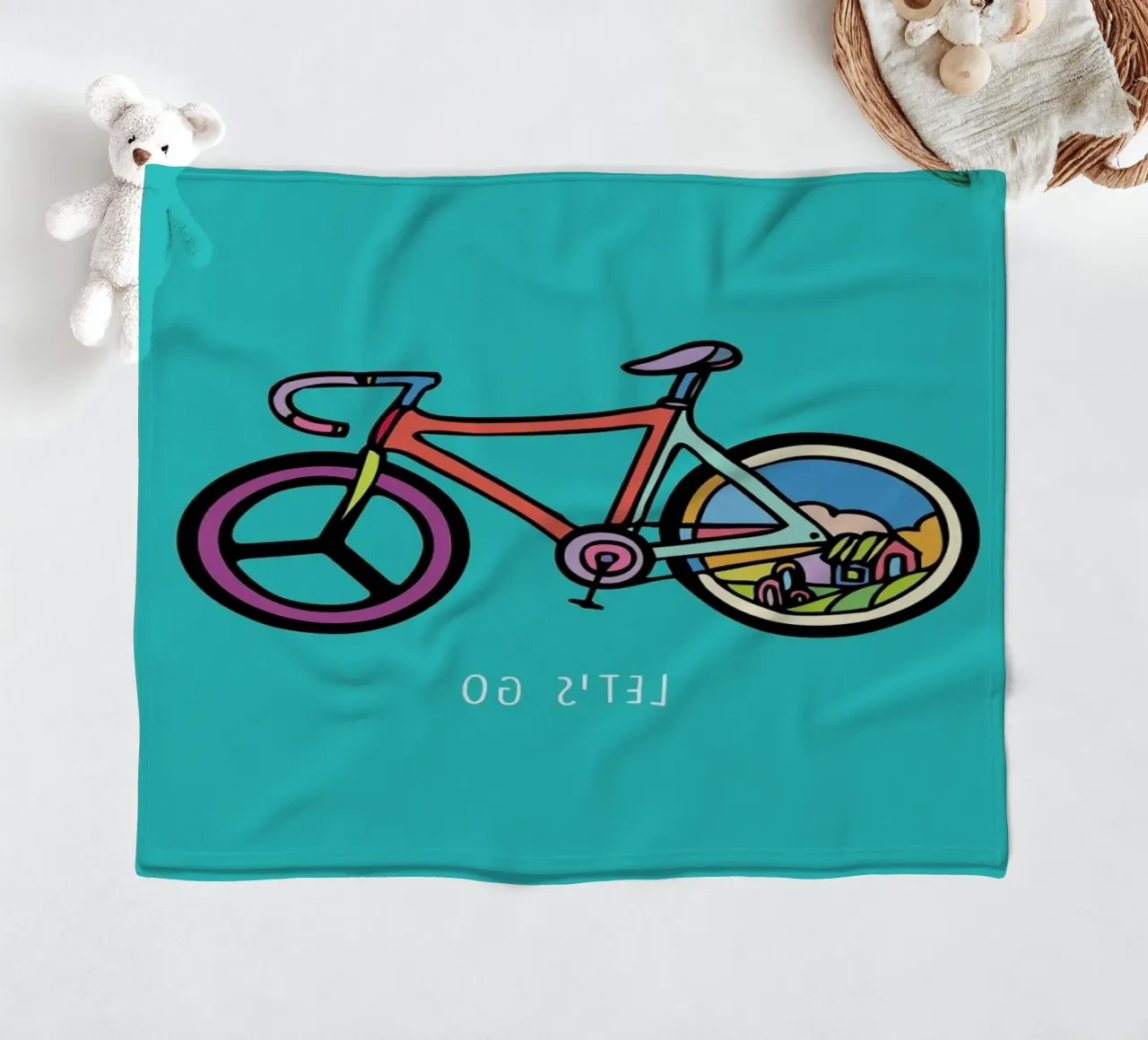 Let's Go fleece blanket by Ninhol