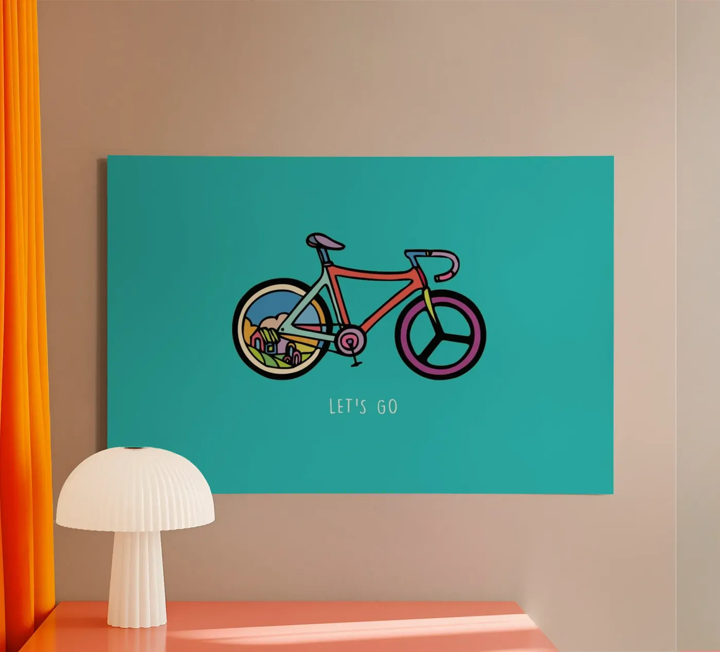 Let's Go canvas van Ninhol