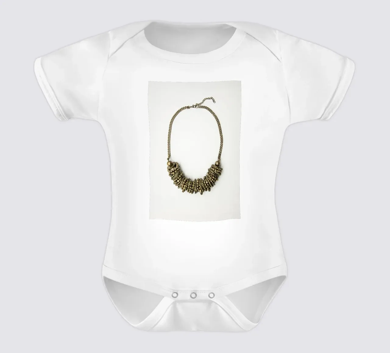 Collana mongola body neonato maniche corte da Teresa André