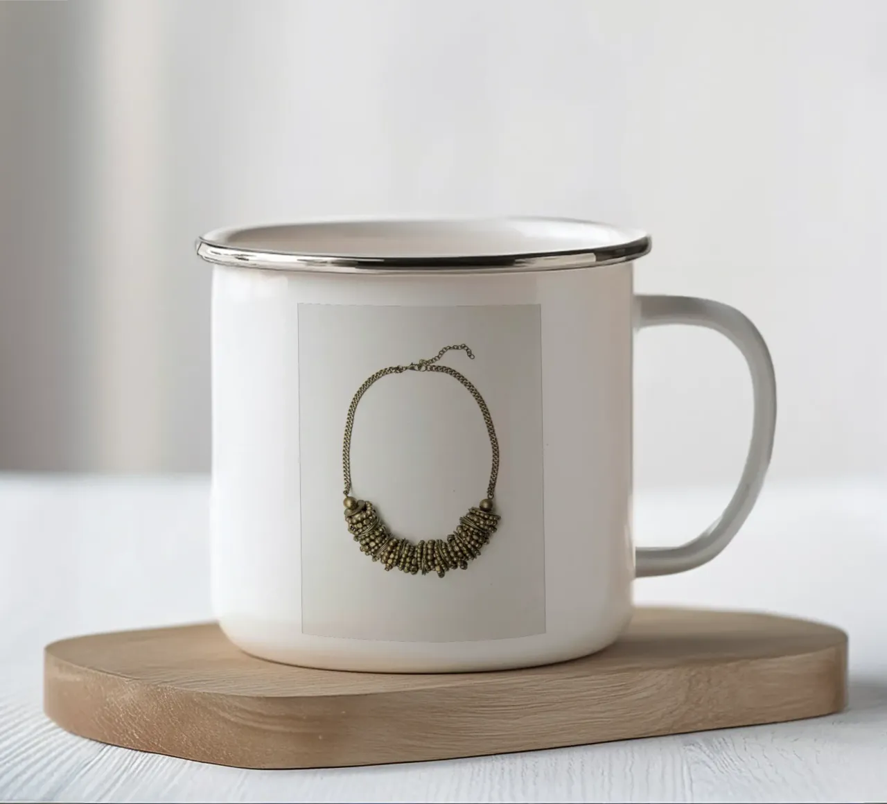 Collana mongola tazza in smalto da Teresa André