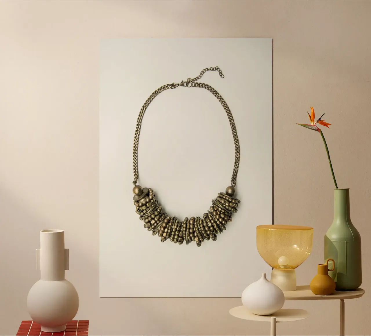 Collana mongola poster con telaio in plastica da Teresa André