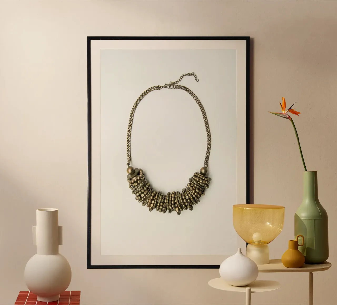 Collana mongola poster con telaio in plastica da Teresa André