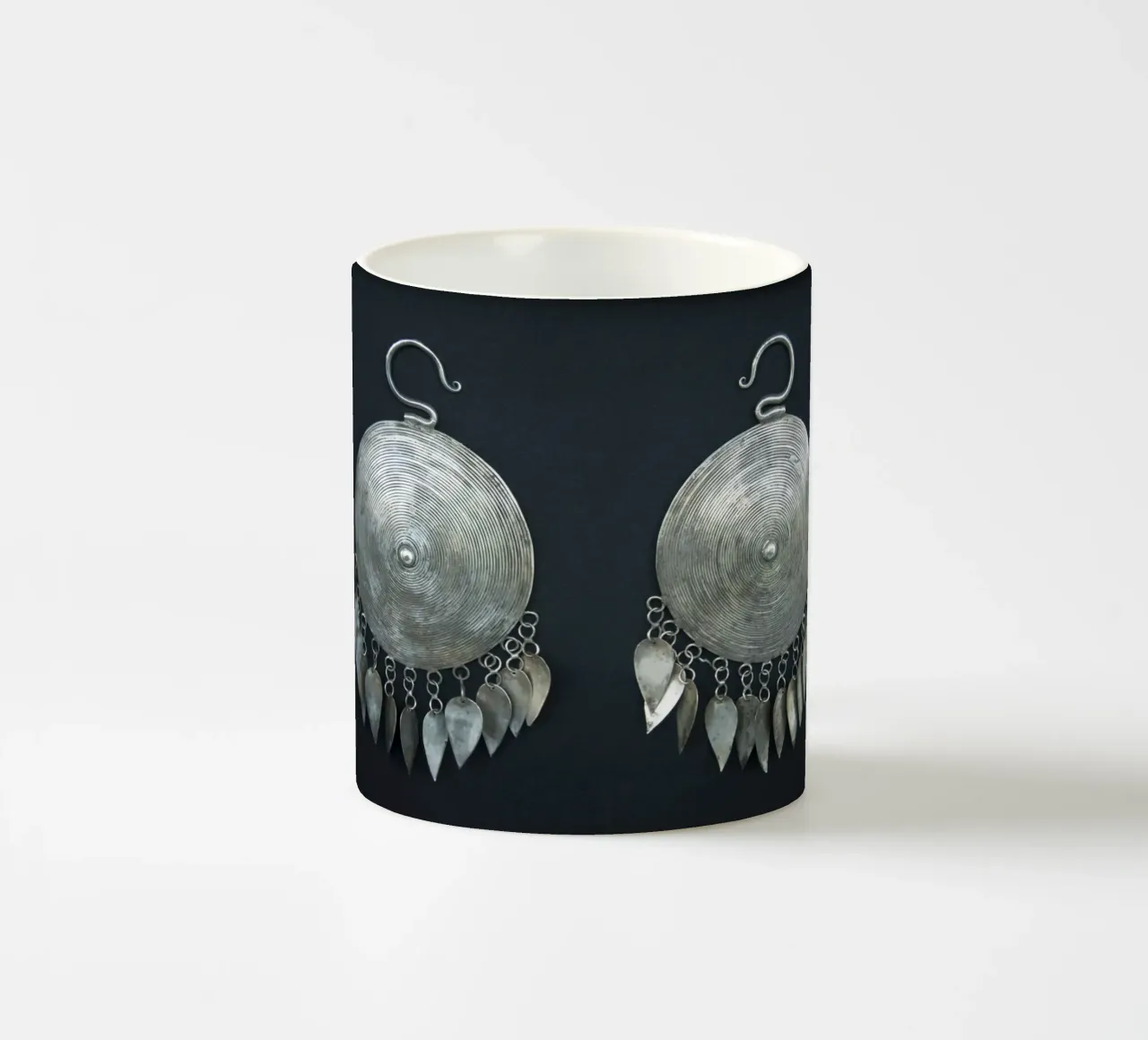 Orecchini mongoli tazza in ceramica da Teresa André